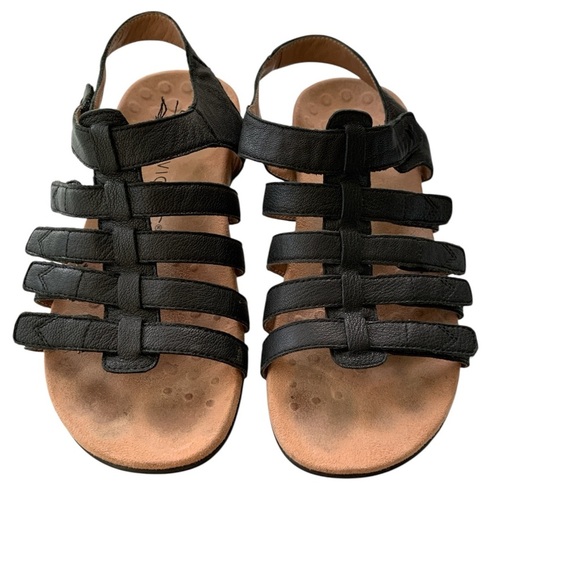 Vionic Shoes - Vionic Black Leather Sandals